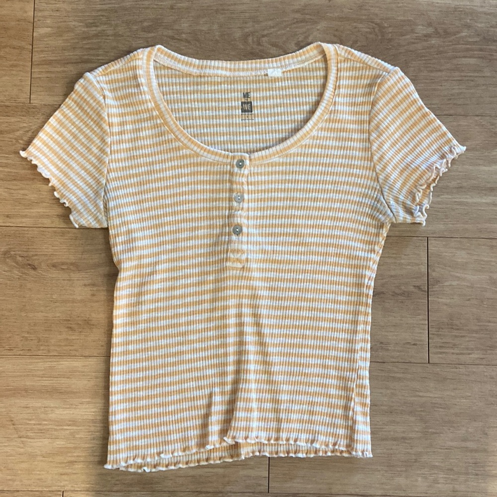 Yellow and White Shirt